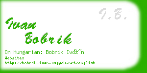 ivan bobrik business card